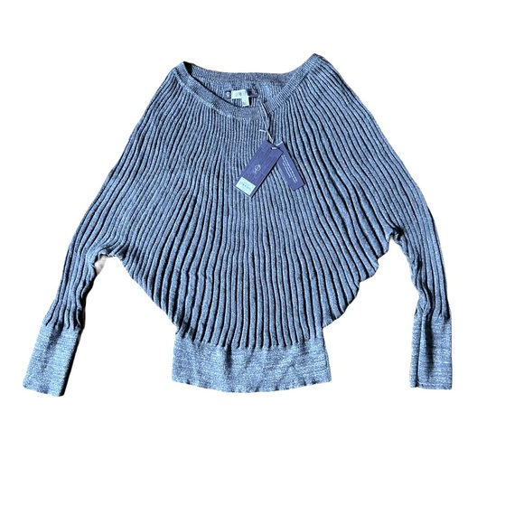 NWT! JENNIFER LOPEZ City Enchantment Gray Sparkle Dolman Sleeve Sweater Sz S - Picture 2 of 7